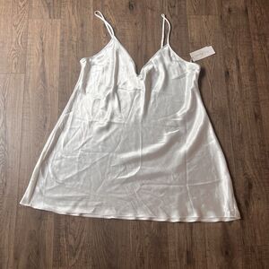 NWT Linea Donatella Satin Chemise XXL Ivory Bridal Nightgown